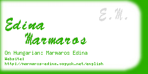 edina marmaros business card